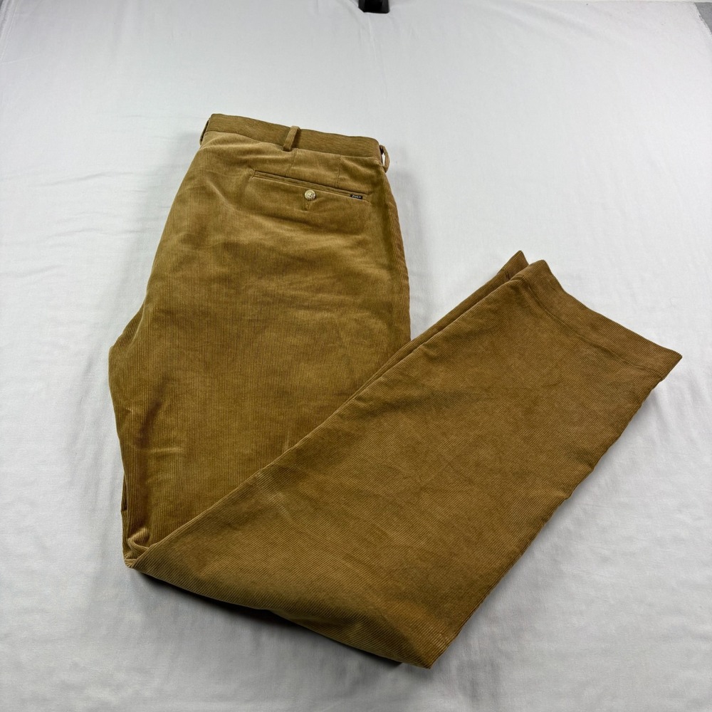Polo Ralph Lauren Corduroy Pants Mens 40x36 Brown Chino Stretch Classic Fit